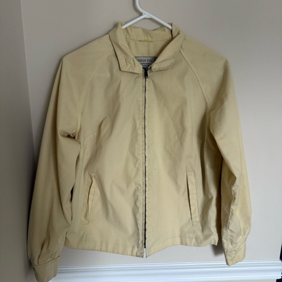 Vintage Butter Yellow London Fog Weatherware Zip-Up Windbreaker Raincoat Size 10 - Picture 2 of 11